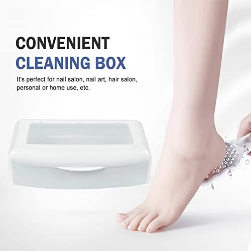 Side view of YoleShy white plastic disinfectant container