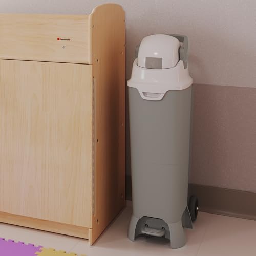 Side profile of Foundations Pro Tall Diaper Pail