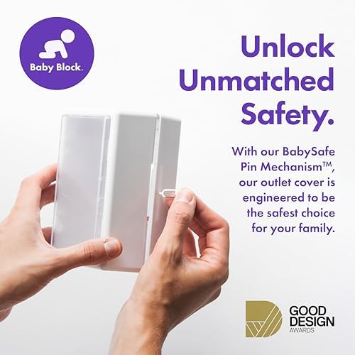Close up of Baby Block outlet box locking mechanism
