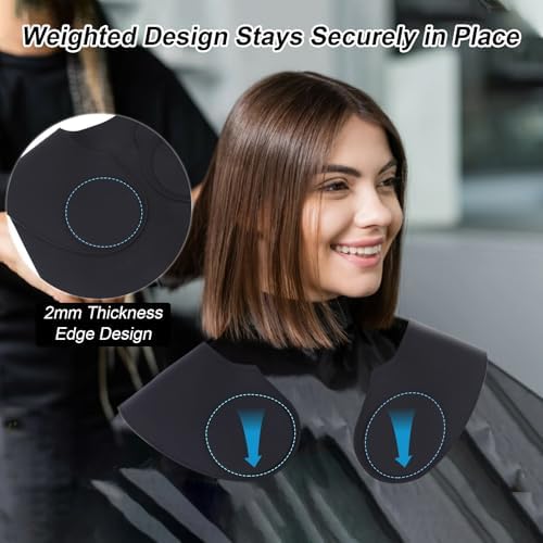 Yarlung salon neck guard showing the flexible silicone material and open shoulder flap design.