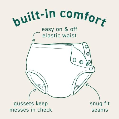 Green Sprouts toddler swim diaper showing side snap closures