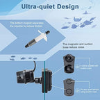 Hygger aquarium wave maker mounted on glass