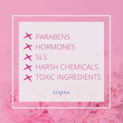 Luvena pH balanced vaginal rinse kit designed for soothing and restorative feminine care.
