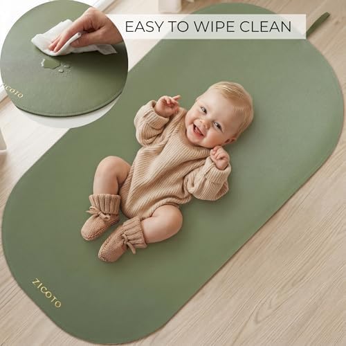 Parent using Zicoto travel changing mat in a public setting