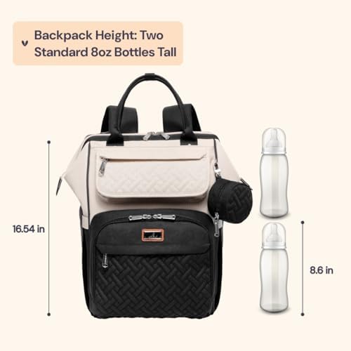 BabbleRoo travel diaper backpack side profile showing bottle pockets