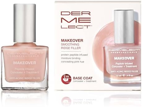 Dermelect Cosmeceuticals professional ridge filling base coat for smoothing damaged fingernails.