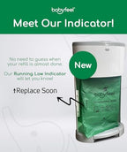 Babyfeel eco friendly refill packaging with running low indicator