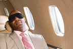 Black Bucky sleep mask for travel and meditation comfort