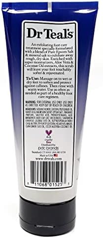 Dr. Teal's Epsom salt exfoliating foot therapy pack for dry damaged skin.