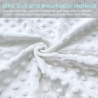 Top view of white Yening changing pad on wooden furniture