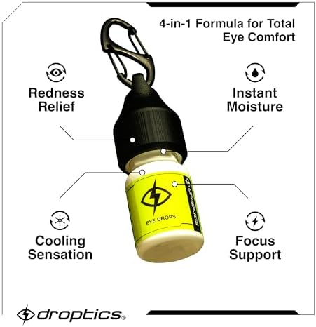 Droptics cooling and hydrating eye drops for digital eye strain relief