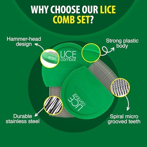 Spiral micro-grooved teeth on professional head lice comb