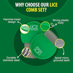 Spiral micro-grooved teeth on professional head lice comb