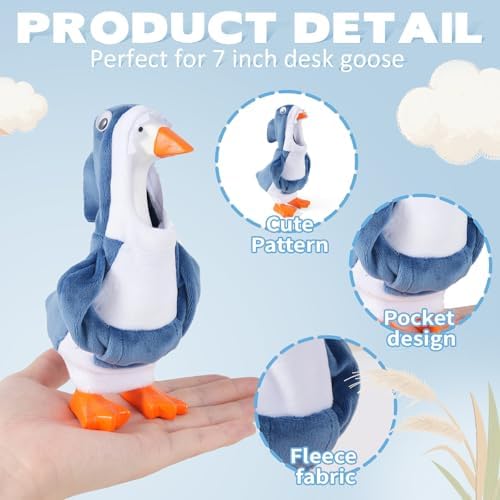 Soft fleece shark hoodie for magnetic goose statue
