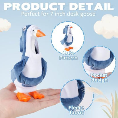 Soft fleece shark hoodie for magnetic goose statue