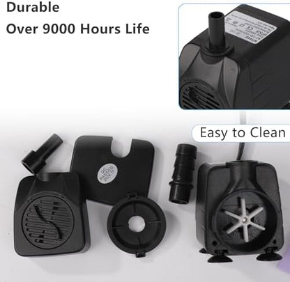 Lyqily 150 GPH water pump packaging highlighting authentic USA imported specifications.