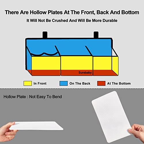 Surebaby 3-in-1 crib storage caddy side angle view