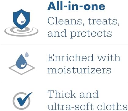 Close up of the hypoallergenic Sage Comfort Shield medical wipes packaging details
