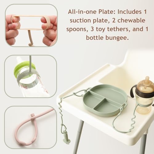Top view of Andy Bear silicone feeding set