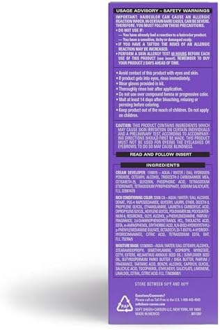 SoftSheen-Carson moisture seal technology hair dye kit components