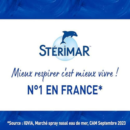 Sterimar sinus relief nasal pump display highlighting the 120 sprays capacity label