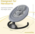 Monniebaby infant swing digital control panel and remote control closeup