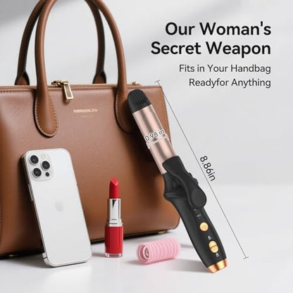 Compact Marske curling iron inside a travel bag
