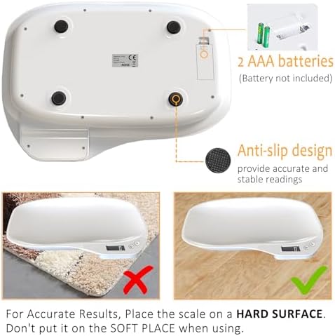 HMRCYTE high precision newborn animal scale on a flat stable countertop surface