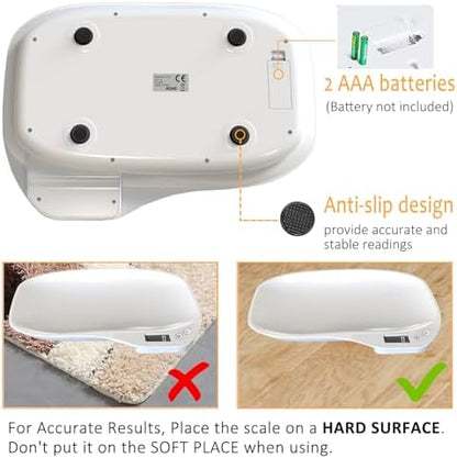 HMRCYTE high precision newborn animal scale on a flat stable countertop surface