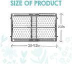 Regalo plastic safety gate showing twist and lock expansion mechanism