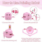 Side profile of Montessori educational drawing robot for kids