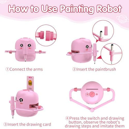 Side profile of Montessori educational drawing robot for kids