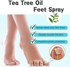 Travel friendly twin pack foot freshness spray bottles with protective caps