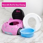 Barbie potty training toilet with handles for stability
