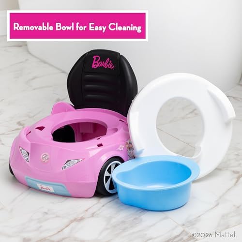 Barbie potty training toilet with handles for stability