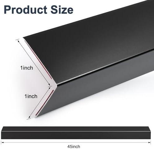 Close up of Jiekayi self adhesive black metal corner guard