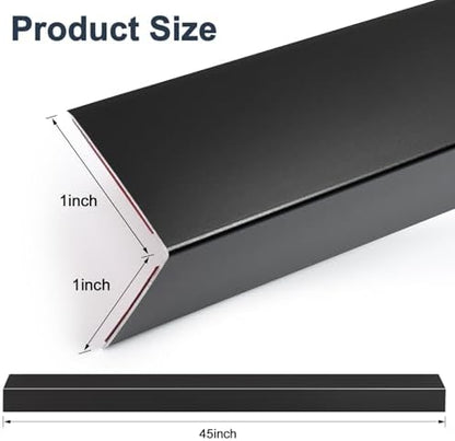 Close up of Jiekayi self adhesive black metal corner guard