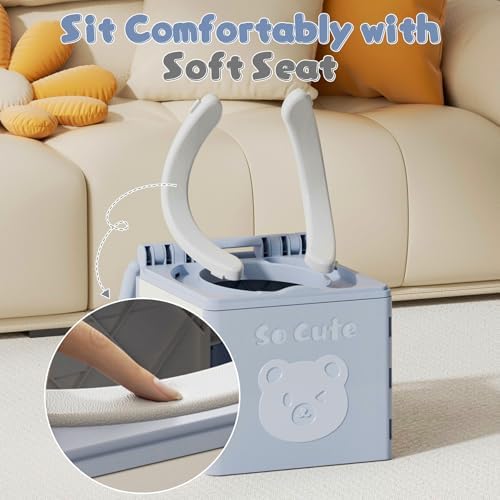 Travel Potty for Toddler with 3 Rolls Potty Liners, 20 Pcs Absorbent Pads, Foldable Car Potty for Toddler, Portable Potty Seat for Toddler Travel, Portable Potty for Tollder Outdoor and Camping Use - Image 4