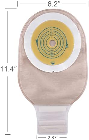 Back profile of the stoma care bag highlighting the double sided soft non woven fabric liner.