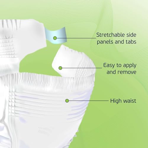 Side view of TenderGentle bariatric diapers showing stretchable panels