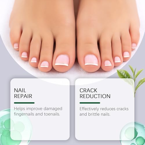 Before and after visualization of nail repair with liquid serum