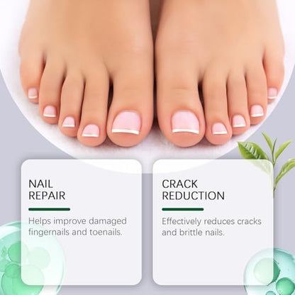 Before and after visualization of nail repair with liquid serum