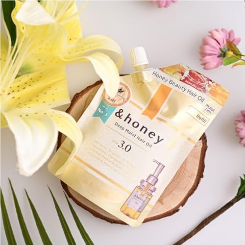 &honey hydrating hair treatment pouch demonstrating the sustainable refill design.
