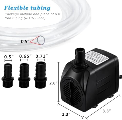 Close up of the adjustable flow control valve on the Pulaco water pump.
