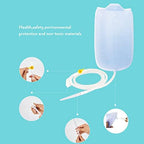 KYZETJD enema kit components including stainless steel hook and storage bag.