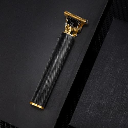 Close up view of the zero gapped titanium ceramic T-blade on the electric beard shaver.