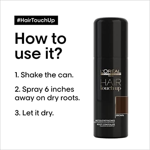 L'OrÃ©al Professionnel root concealer bottle in Brown shade for salon-like touch ups