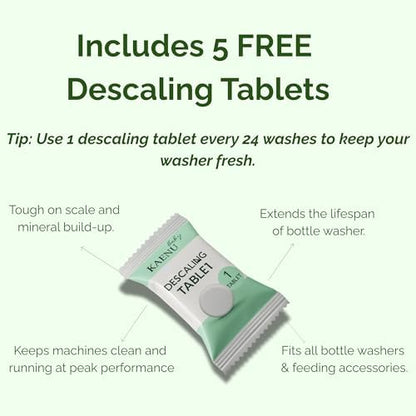 Universal detergent tablets for baby breast pump parts and glass bottles cleaning