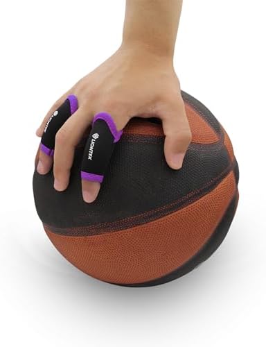 Athletic finger support sleeves being worn for weight lifting joint protection