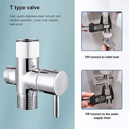 Handheld toilet bidet sprayer set with hose and hook